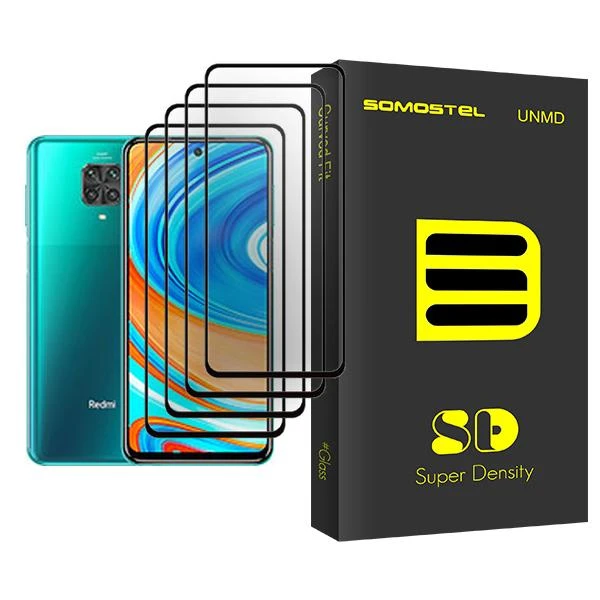 محافظ صفحه نمایش سوماستل مدل SD Glass MIX004 مناسب برای گوشی موبایل شیائومی Redmi Note 9 Pro بسته چهار عددی