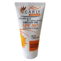 کرم ضد آفتاب بی&zwnj;رنگ صورت آی کارلی SPF ۳۰ مدل آرگان محافظ UVA و UVB مناسب برای انواع پوست حجم ۵۰ میلی&zwnj;لیتر 