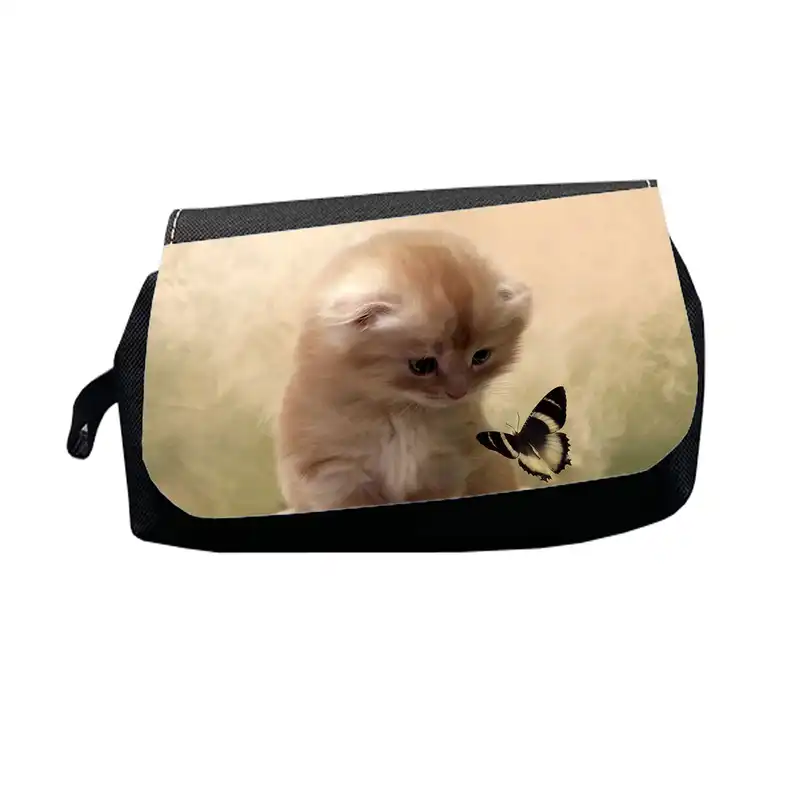 جامدادی طرح گربه و پروانه مدل J1170