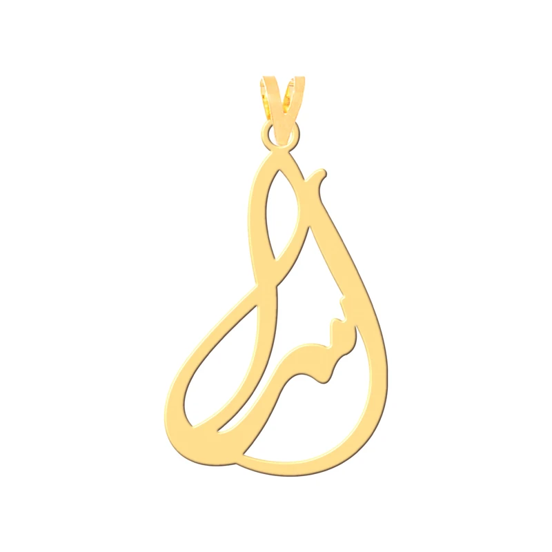 آویز گردنبند طلا 18 عیار زنانه کرابو طرح اسرا مدل Kr30641