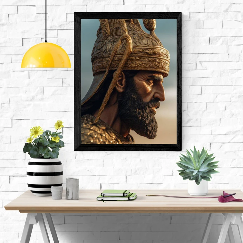 تابلو نوری طرح کوروش کبیر کد m2 فریم مشکی 