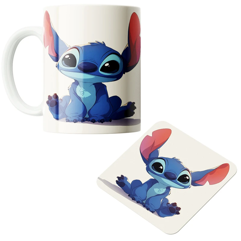 ماگ پاد آفرین مدل استیچ کد z246 به همراه زیر لیوانی