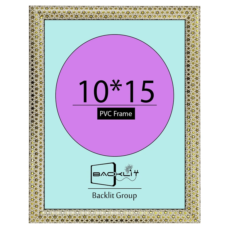 قاب عکس بکلیت طرح خاتم مدل 22 روگرد رومیزی سایز 15×10 سانتی متر