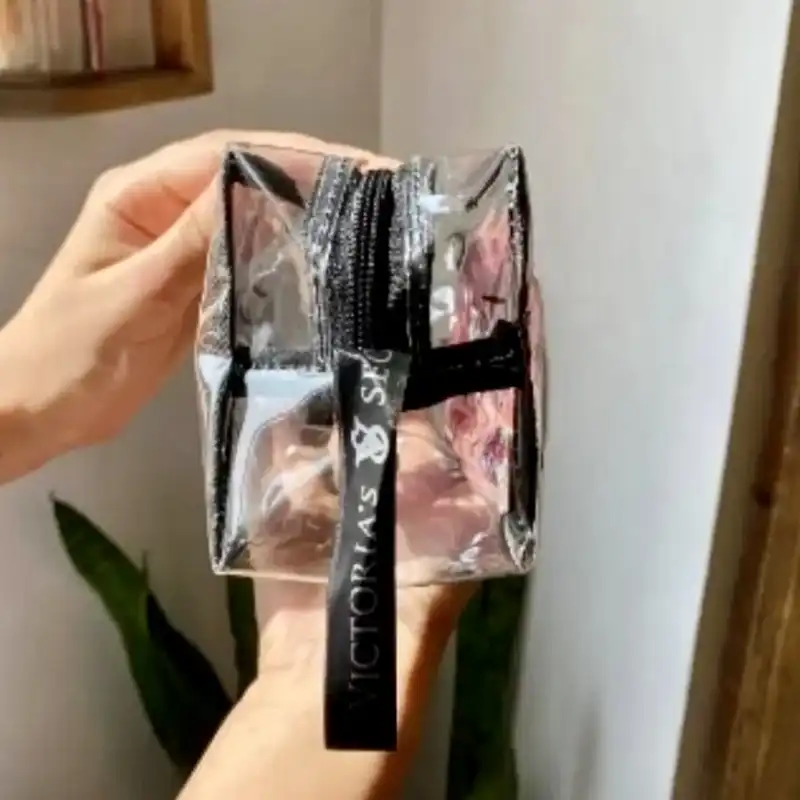 کیف لوازم آرایش زنانه مدل آکواریومی طرح smile