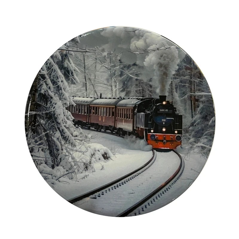 بشقاب دیوارکوب سفالی طرح منظره کد 2050