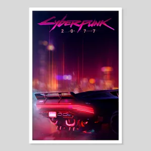 تابلو نوری بکلیت طرح گیمینگ cyberpunk مدل W-GHN038