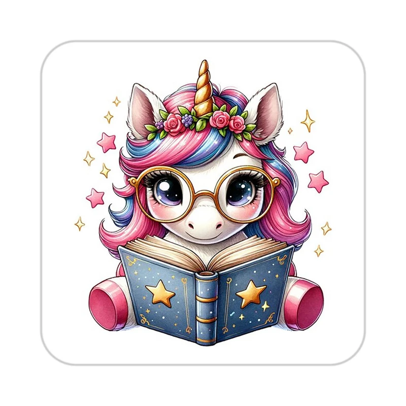 زیر لیوانی کاکتی طرح اسب تک شاخ و یونیکورن مدل mp32722