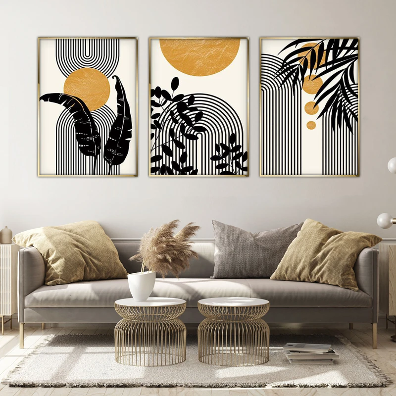 تابلو آتریسا طرح مدرن مدل AT00673 مجموعه 3 عددی 