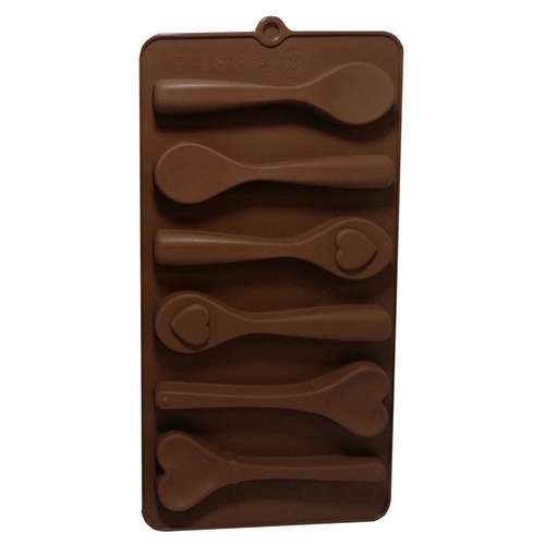 قالب شکلات مدل سیلیکونی طرح قاشق 
