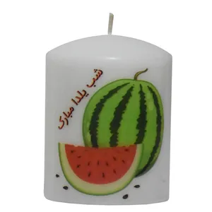 شمع مدل استوانه یلدایی طرح شب یلدا مبارک