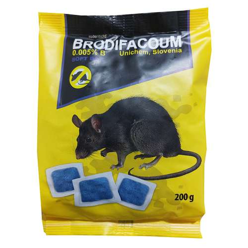 موش کش برودیفاکوم یونیکم مدل طعمه آماده وزن 200 گرم