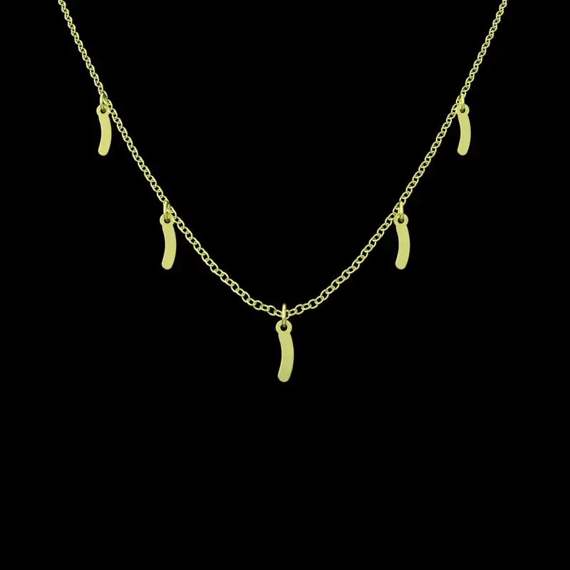 گردنبند طلا 18 عیار زنانه مدوپد مدل حرف I کد RNA16999