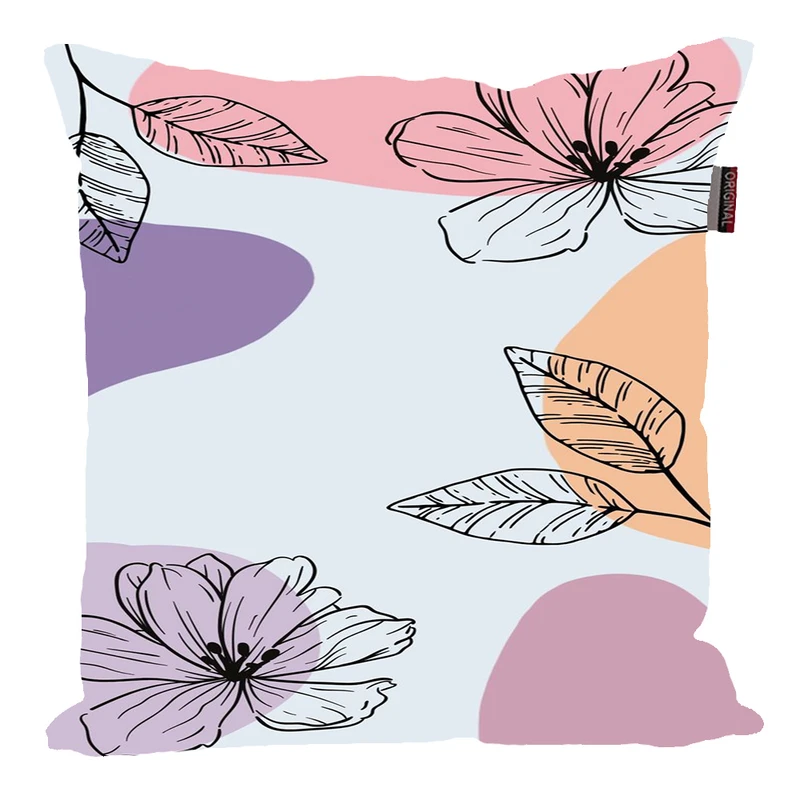 کوسن پاد آفرین مدل فانتزی طرح گل مینیمال کد p04