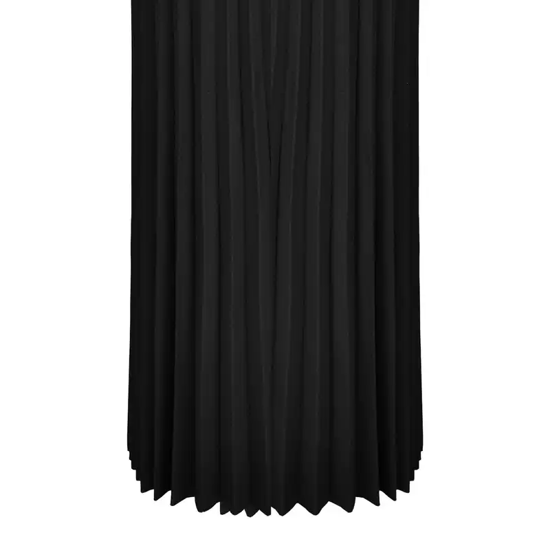 دامن پلیسه‌دار زنانه مدل مجلسی کمربند دار 19736531 رنگ مشکی