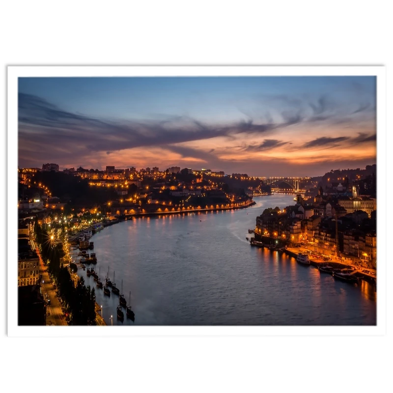 تابلو نوری بکلیت طرح منظره شهر و رودخانه مدل W-S1304