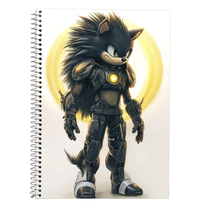 دفتر زبان 50 برگ مدوپد مدل دو خط طرح سونیک sonic کد DF13440