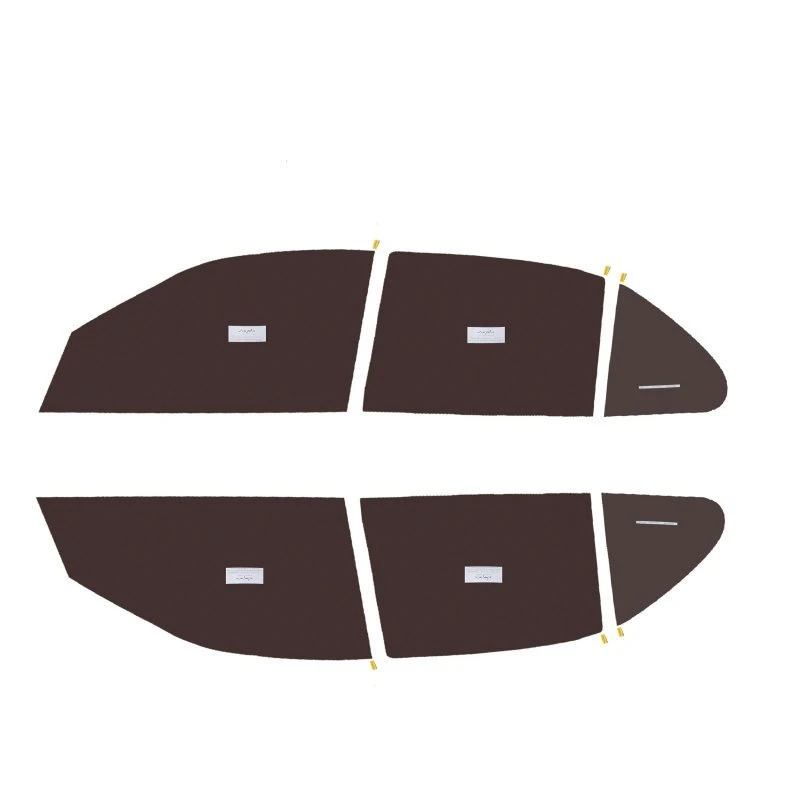 برچسب دودی شیشه خودرو پرشین دودی مدل PE35 مناسب برای دنا مجموعه 6 عددی