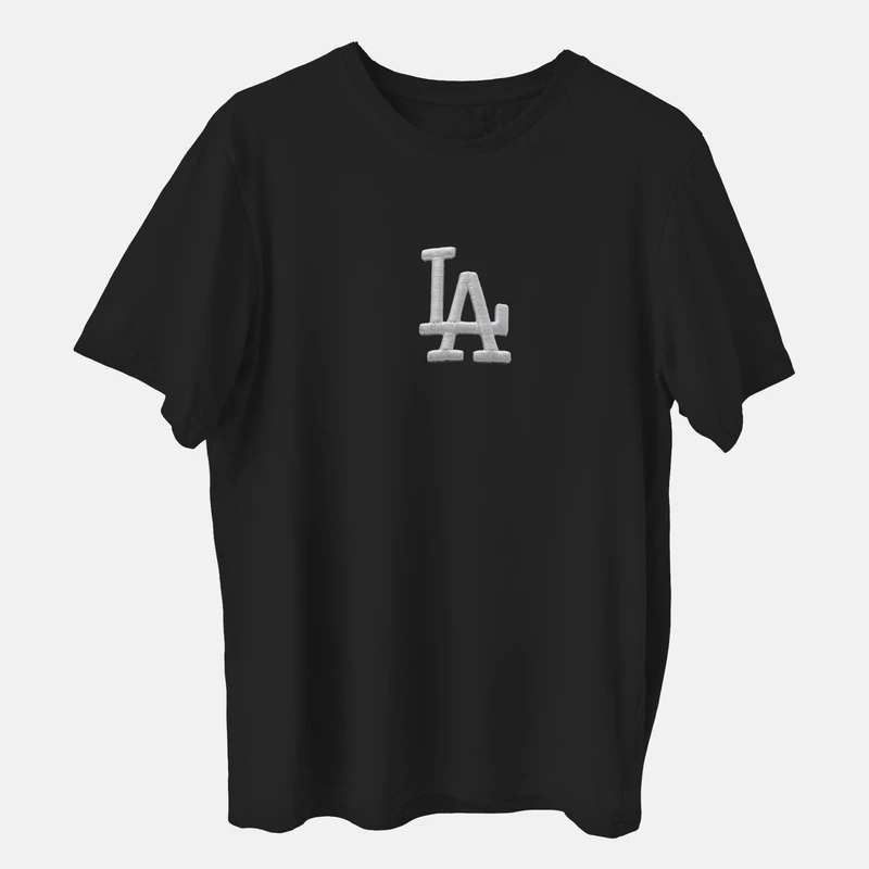 تی شرت آستین کوتاه زنانه مدل ساده LA فانتزی mo213