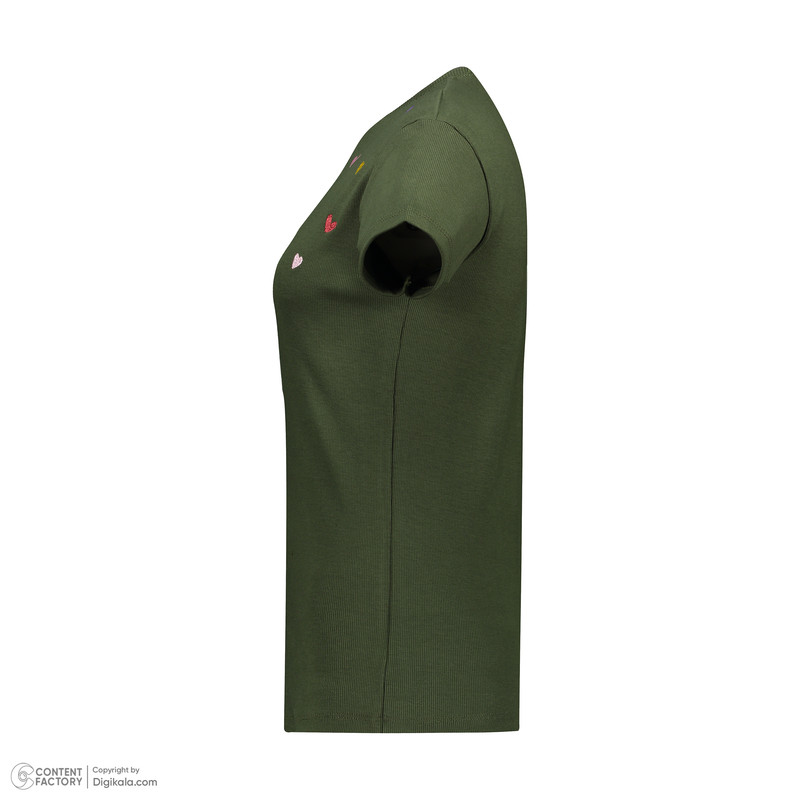 بلوز آستین کوتاه زنانه مدل گلدوزی قلب کد 110307.1