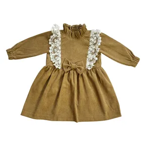 پیراهن آستین بلند یقه اسکی دخترانه مدل پاپیون دار