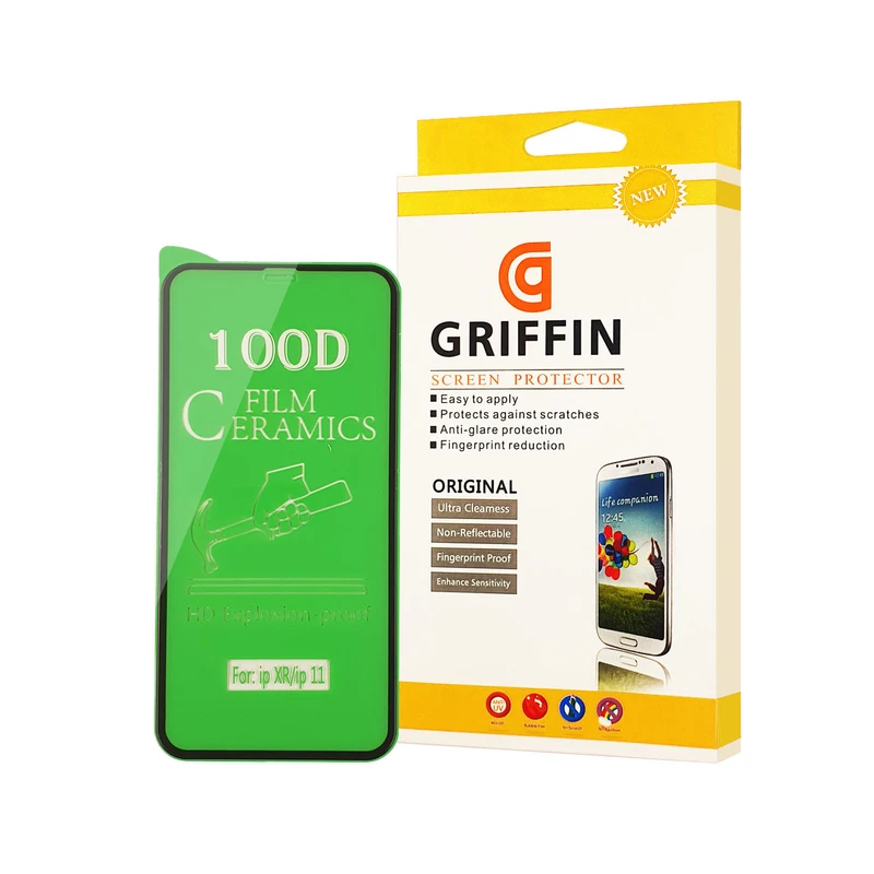 محافظ صفحه نمایش سرامیکی گریفین مدل FLCRG GN mo مناسب برای گوشی موبایل اپل iPhone 11