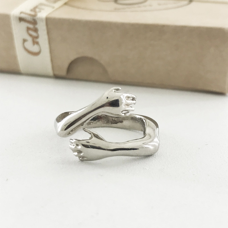 انگشتر زنانه گالری عزیزی طرح آغوش مدل 1541444