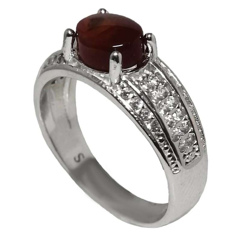 انگشتر نقره زنانه مدل عقیق یمن کد YW4074