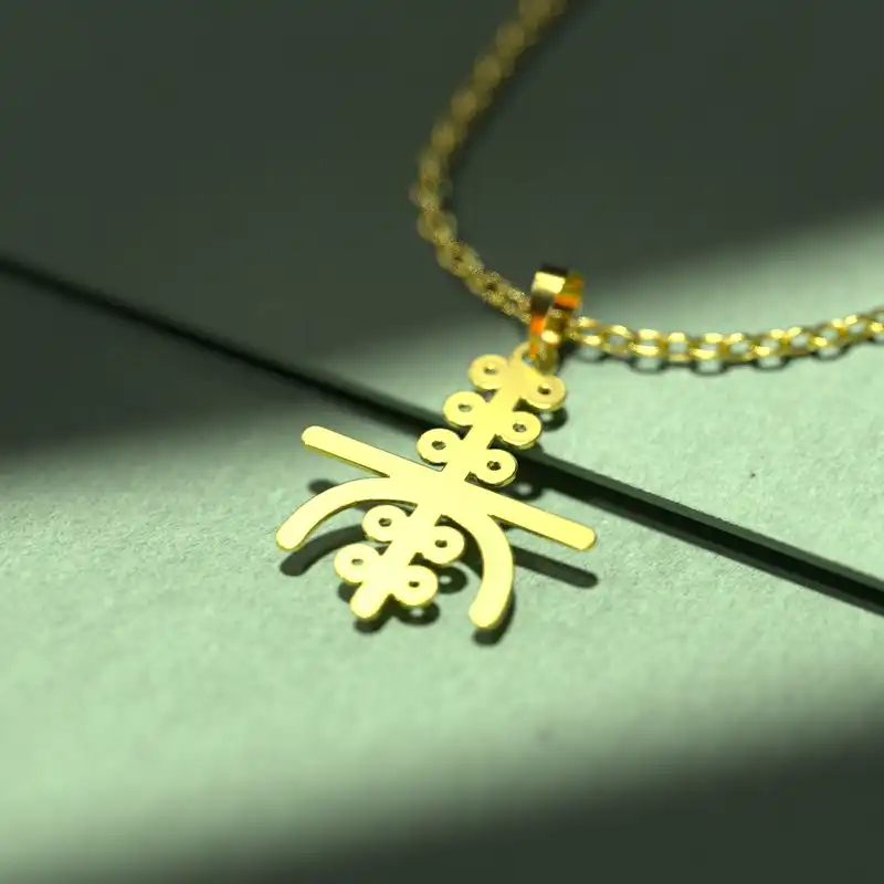 گردنبند طلا 18 عیار زنانه مدوپد مدل هندسی کد F3-1-1226