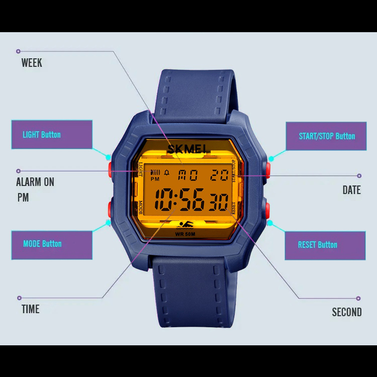 ساعت مچی دیجیتال اسکمی مدل 1623A