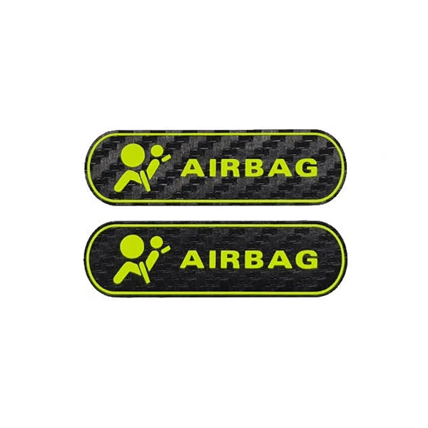 برچسب ایربگ خودرو مدل ستونی کد 10730B بسته 2 عددی 