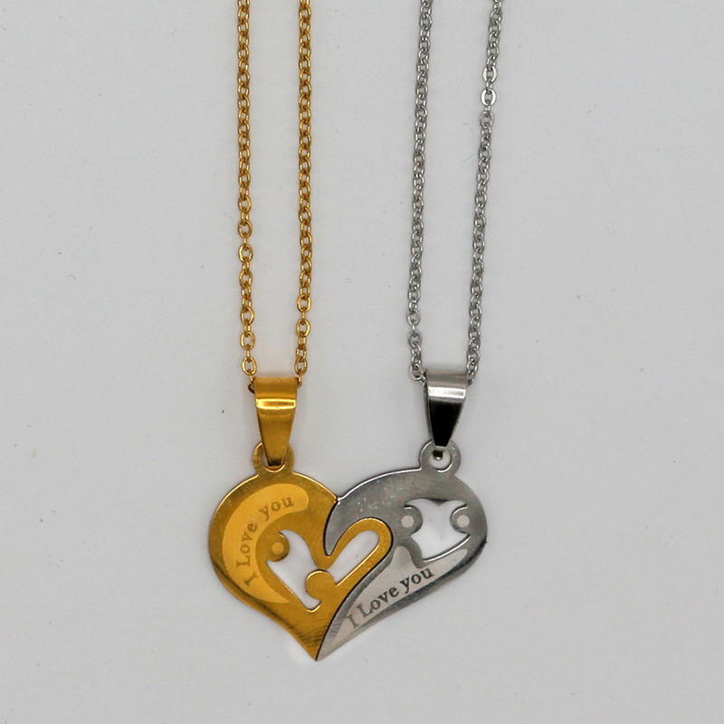 گردنبند دخترانه مدل دوستی کد 803 مجموعه دو عددی