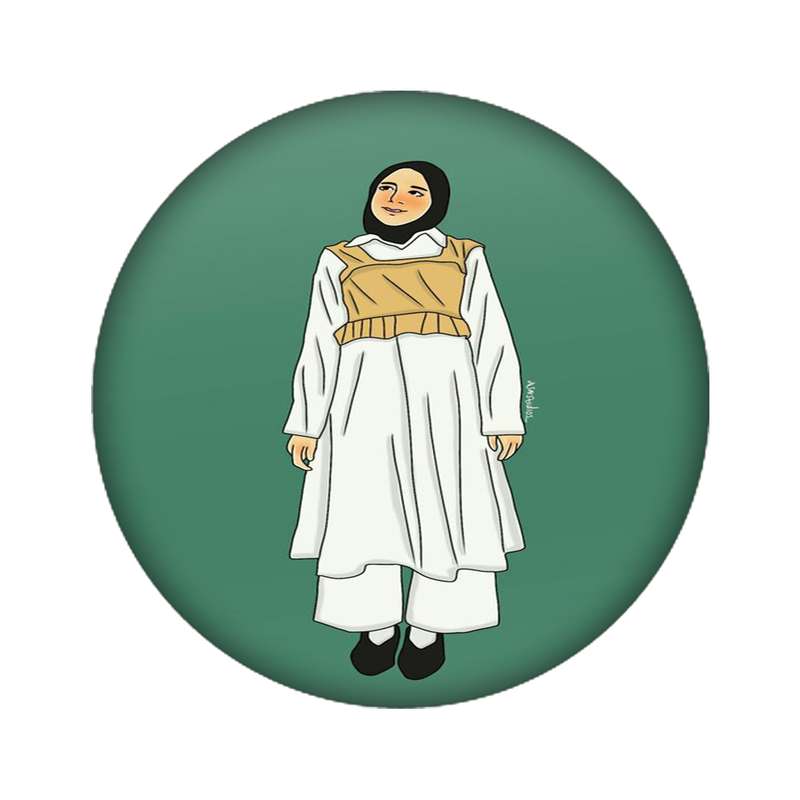 استیکر تزئینی موبایل مدل زن کد 4308