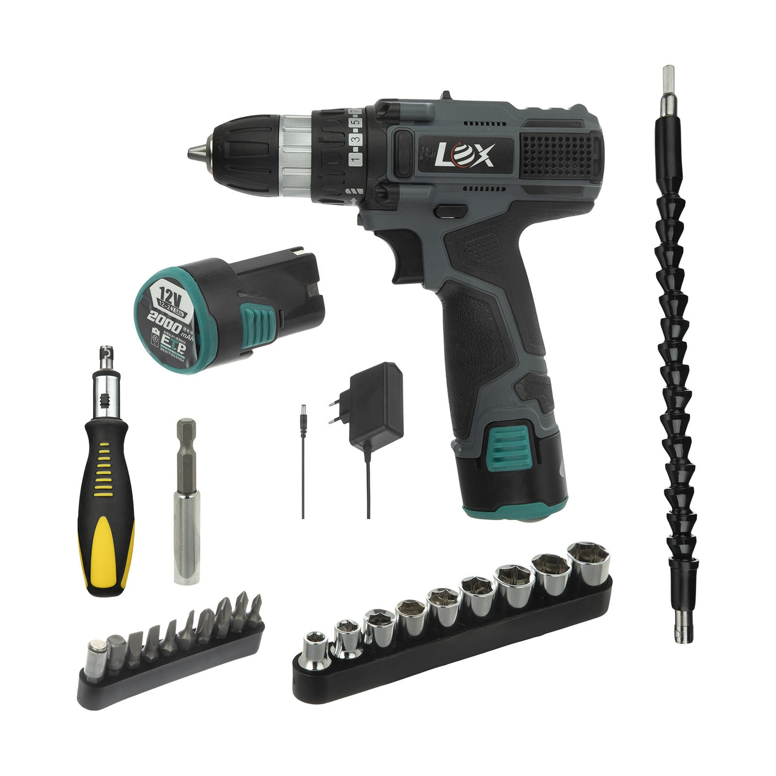 مجموعه 27 عددی دریل پیچ گوشتی لوکس مدل ANGDOL