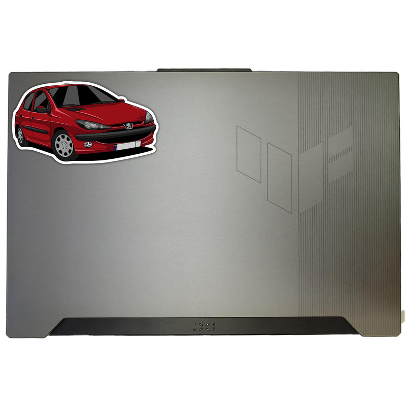 استیکر لپتاپ طرح ماشین 206 کد 2025