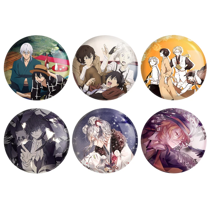 مگنت خندالو طرح انیمه سگ های ولگرد بانگو کد 484B مجموعه 6 عددی