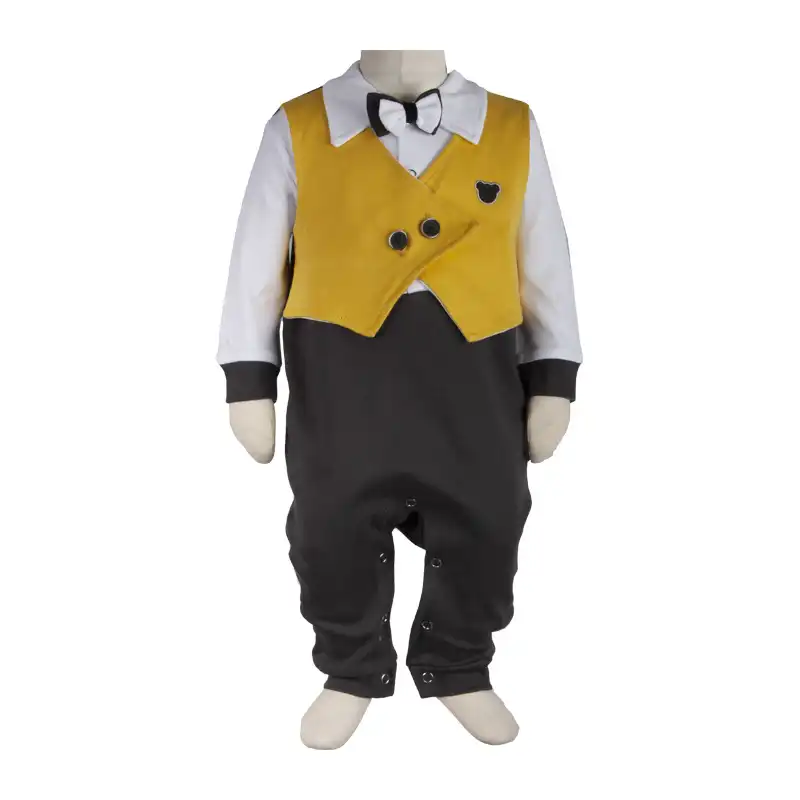 سرهمی نوزادی آدمک مدل جلیقه دار کد 130031