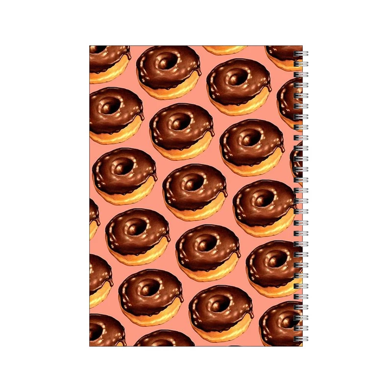 دفتر مشق 80 برگ بامبیلیپ طرح پترن دونات شکلاتی کد 9044290