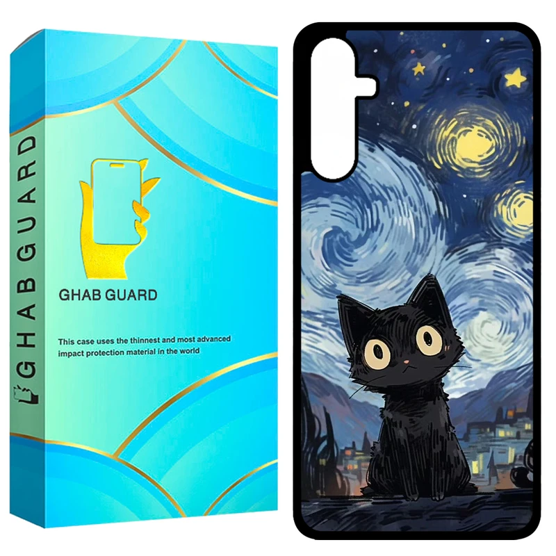 کاور قاب گارد طرح گربه مدل GCHPA34 مناسب برای گوشی موبایل سامسونگ Galaxy A34 5G