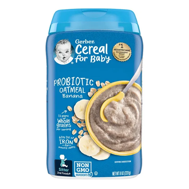 غذای کمکی کودک
 پروبیوتیک جو دوسر و موز گربر - 227 گرم