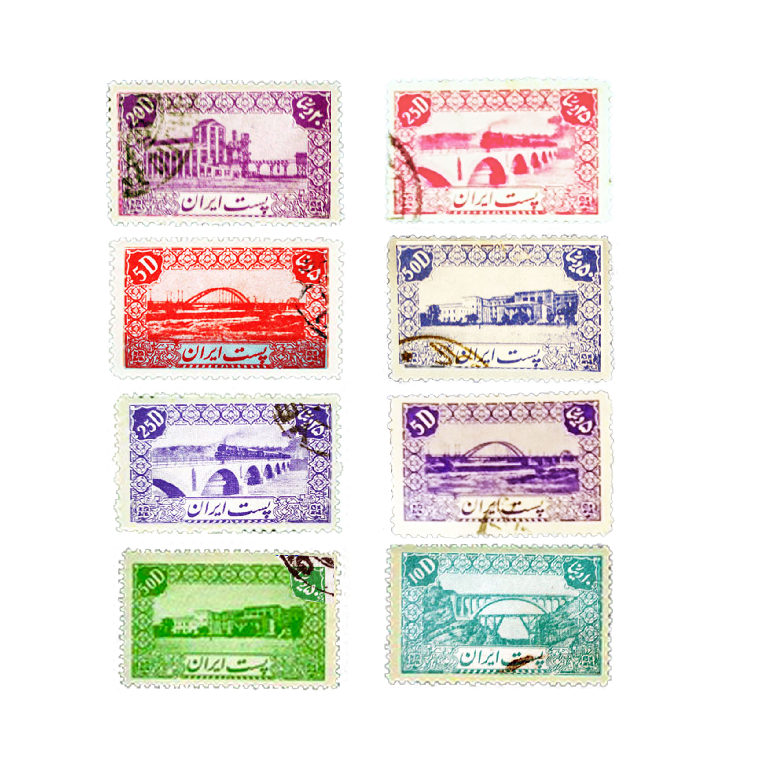 تمبر یادگاری مدل posti-1 کد 114 مجموعه 8 عددی