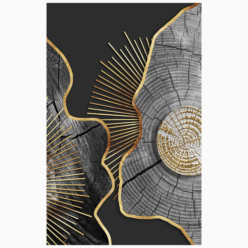 فرش پارچه‌ای مدل فرشینه طرح انتزاعی چوب طلایی کد AR3058784