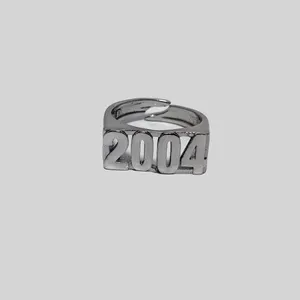 انگشتر دخترانه مدل 2004 رنگ نقره ای