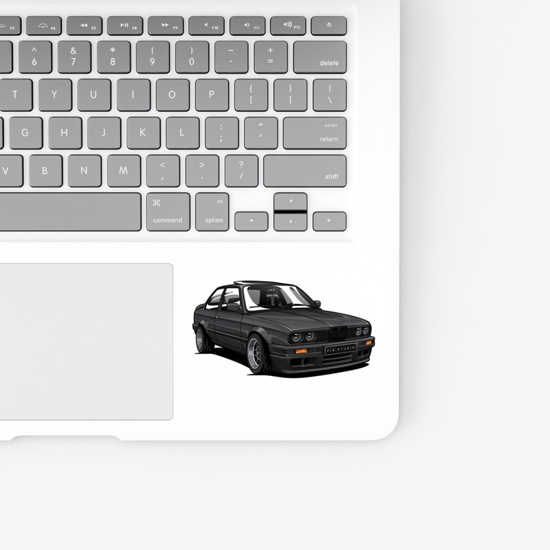استیکر لپ تاپ و موبایل بووم طرح ماشین مدل BMW Classic کد KT82
