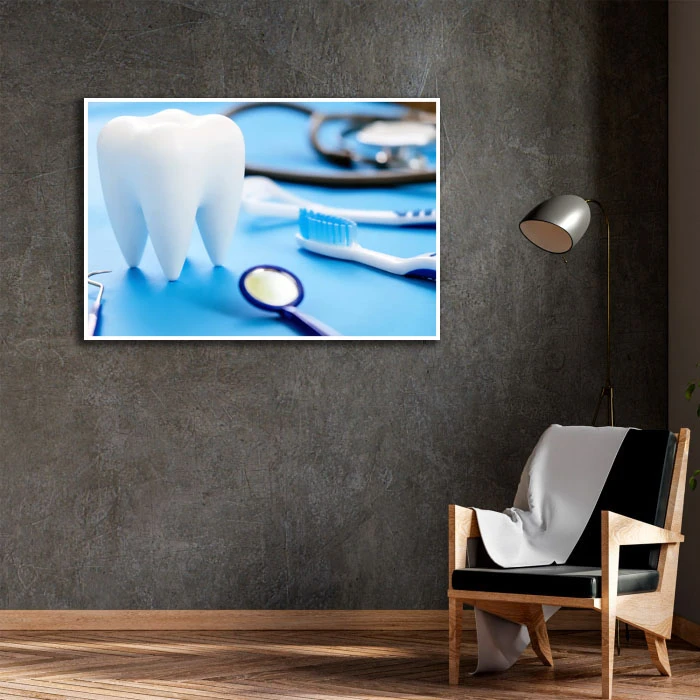 تابلو بکلیت طرح دندانپزشکی مدل W-D2306 فریم سفید