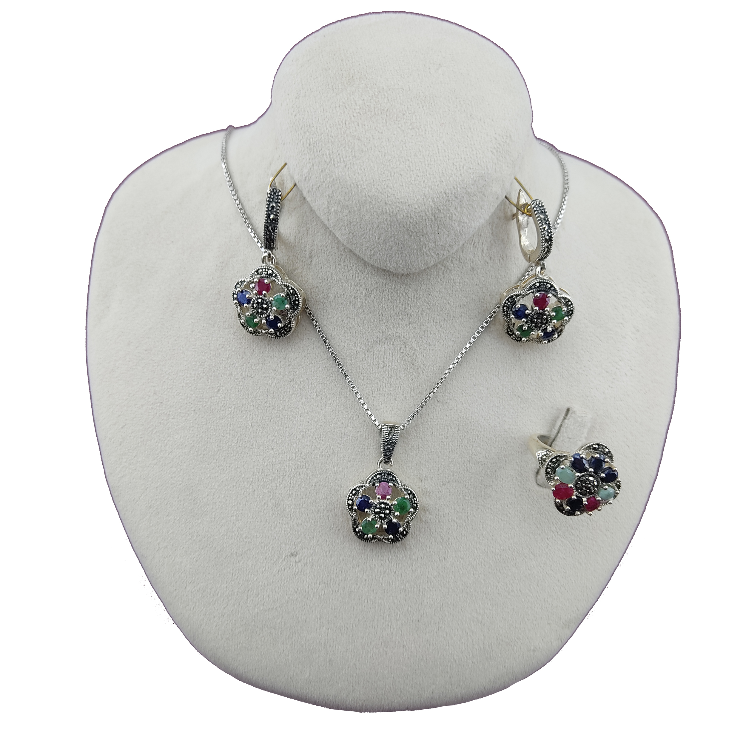 نیم ست نقره زنانه مدل 0189