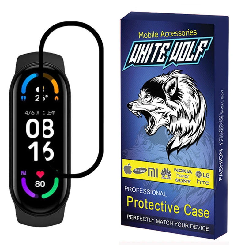 محافظ صفحه نمایش وایت ولف مدل W-PWM مناسب برای ساعت هوشمند شیائومی Mi Band 6