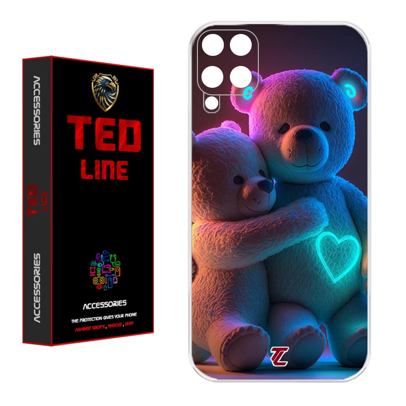 کاور تد لاین طرح خرس عاشق کد 1112 مناسب برای گوشی موبایل سامسونگ Galaxy A22 4G