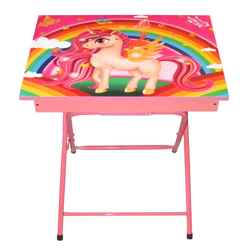 ست میز تحریر و صندلی میزیمو طرح اسب تک شاخ 2 کد 65