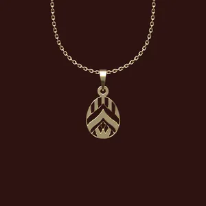 گردنبند طلا 18 عیار زنانه مدوپد مدل هندسی کد W2-1-1006