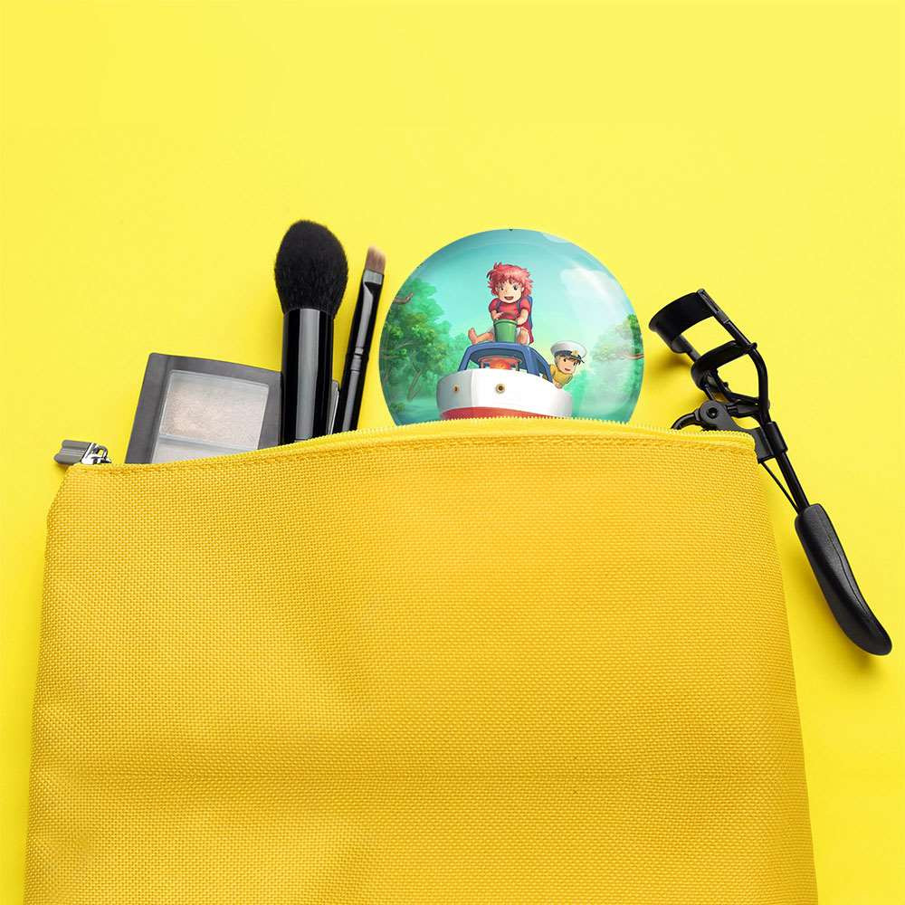 آینه جیبی خندالو طرح انیمه پونیو Ponyo  کد 4896